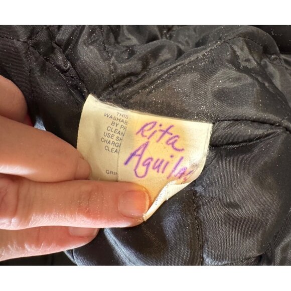 VTG Red Wool Letterman Jacket With HP and Dance Team Patches DeLONG Sz Small - Picture 14 of 16